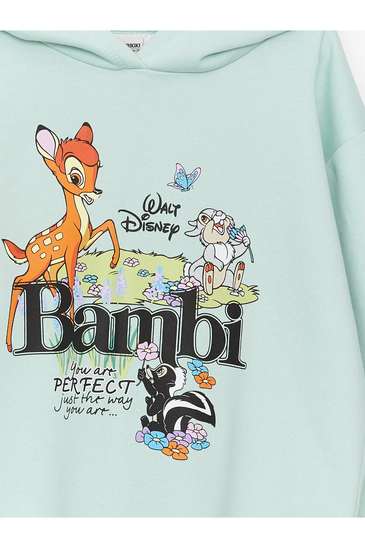 LC Waikiki  Langärmliger Kapuzenpullover für Mädchen mit Bambi-Print
