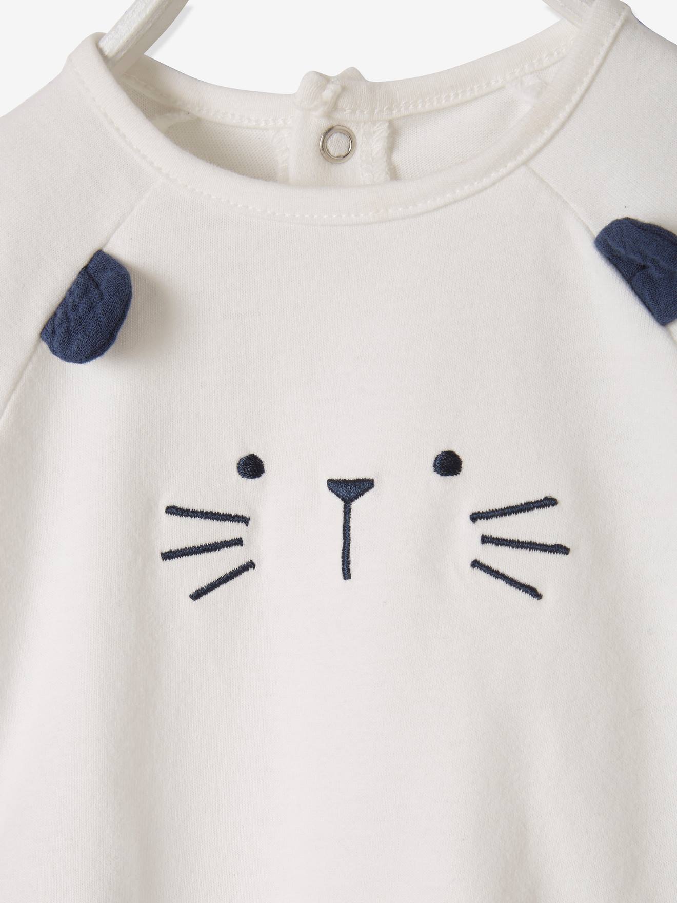 Ensemble naissance T-shirt et short de cérémonie bébé bleu jean