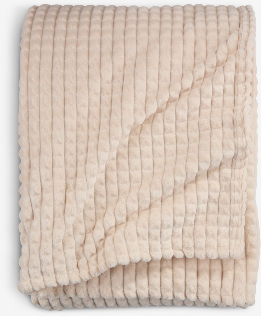 HAGTORN Sengeteppe HAGTORN 200x220 fleecebeige