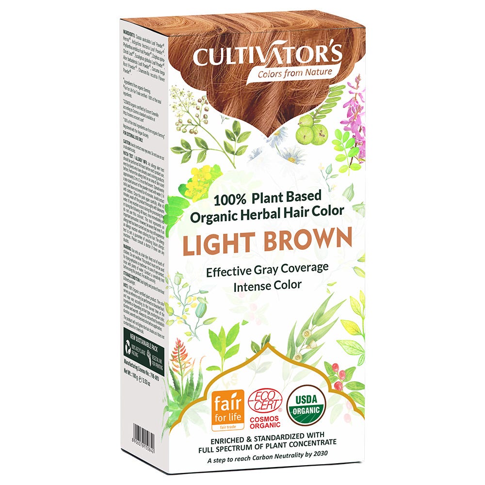 Cultivators Herbal Hair Color Light Brown 100 g
