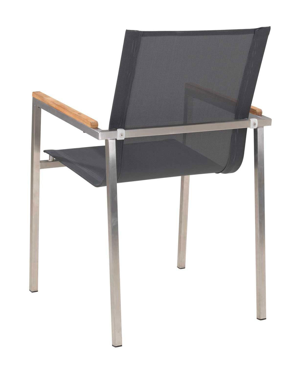 OUTDOORGartenstuhl Edelstahl/Teak