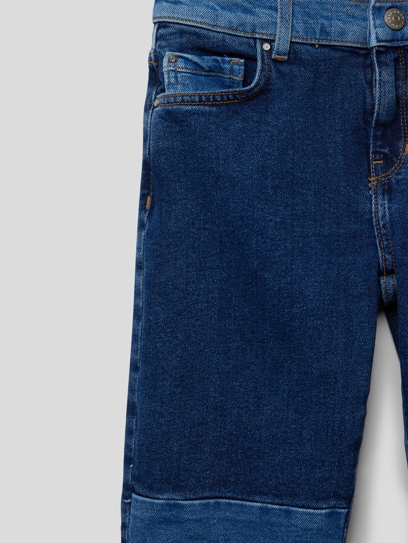 Jeans in Two-Tone-Machart in blau