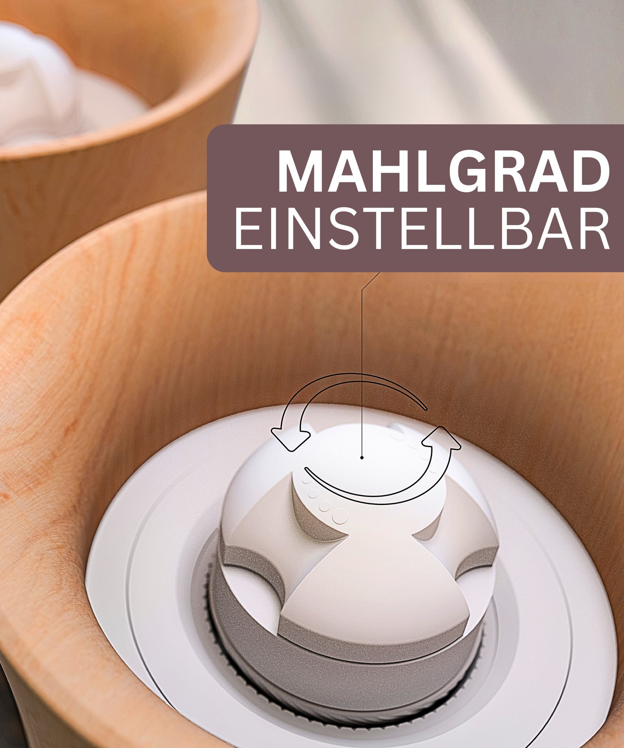 Hannah's Homebrand Pfeffermühle Salz und Pfeffermühle manuell, (2 Stück), Robuste Salzmühle und Pfeffermühle Keramik-Mahlwerk