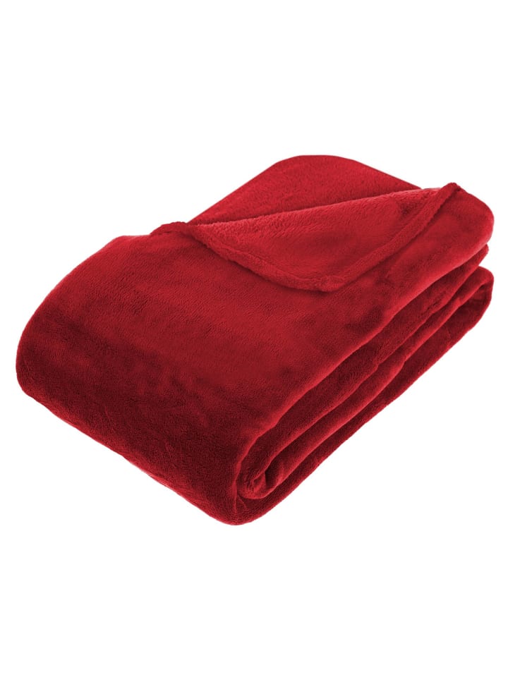 Atmosphera Créateur d'intérieur Fleecedecke in rot günstig kaufen onesize