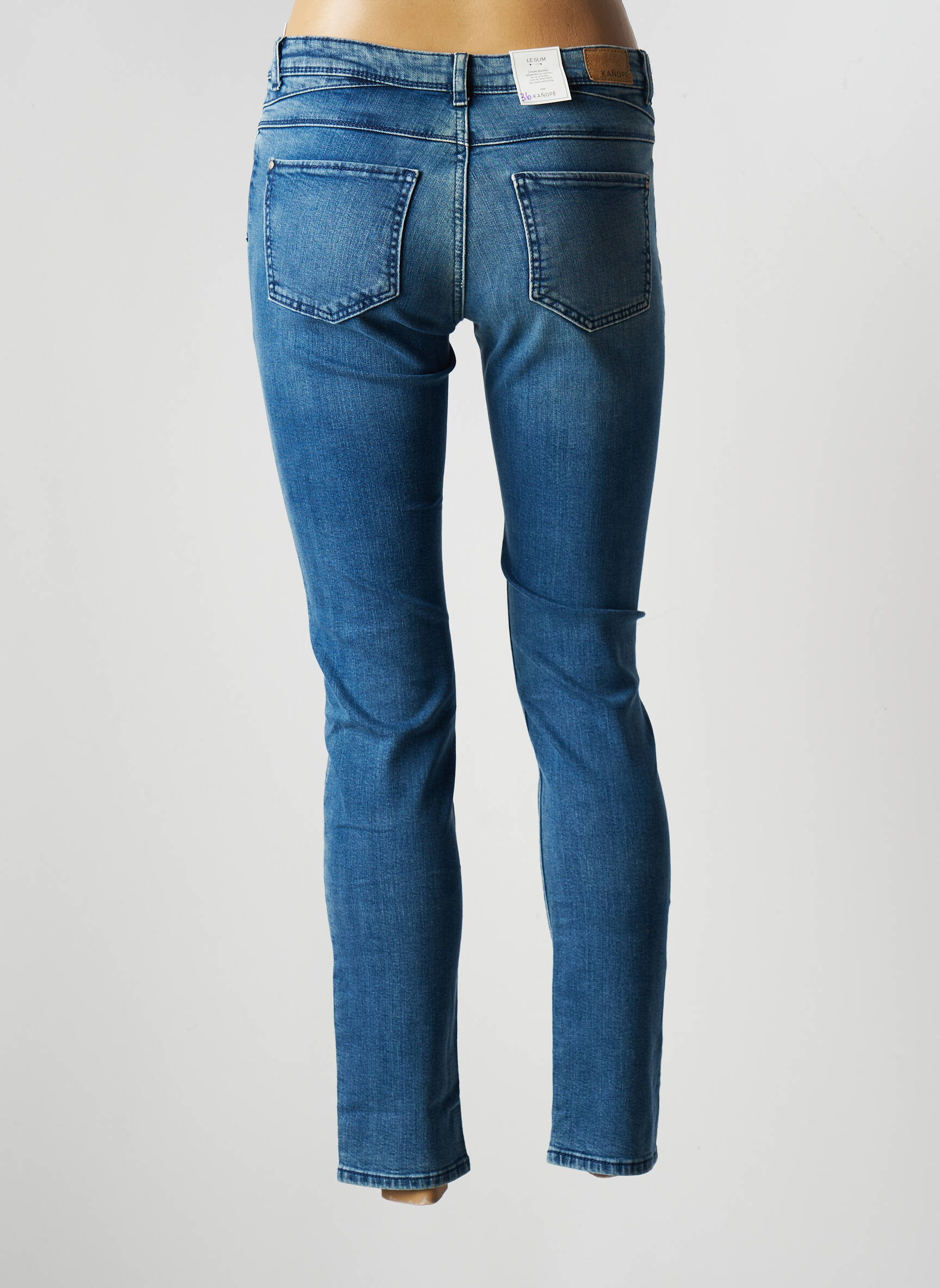 Kanope Jeans Coupe Slim Femme couleur bleu