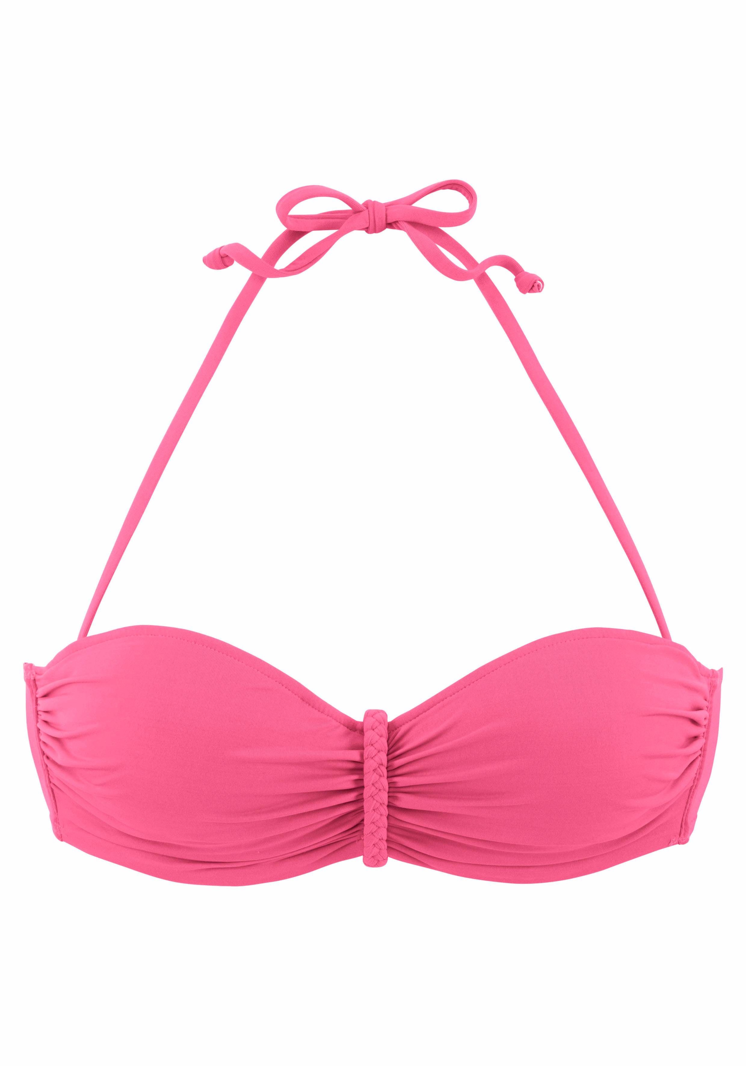 Buffalo Bügel-Bandeau-Bikini-Top Happy, mit geflochtenem Detail
