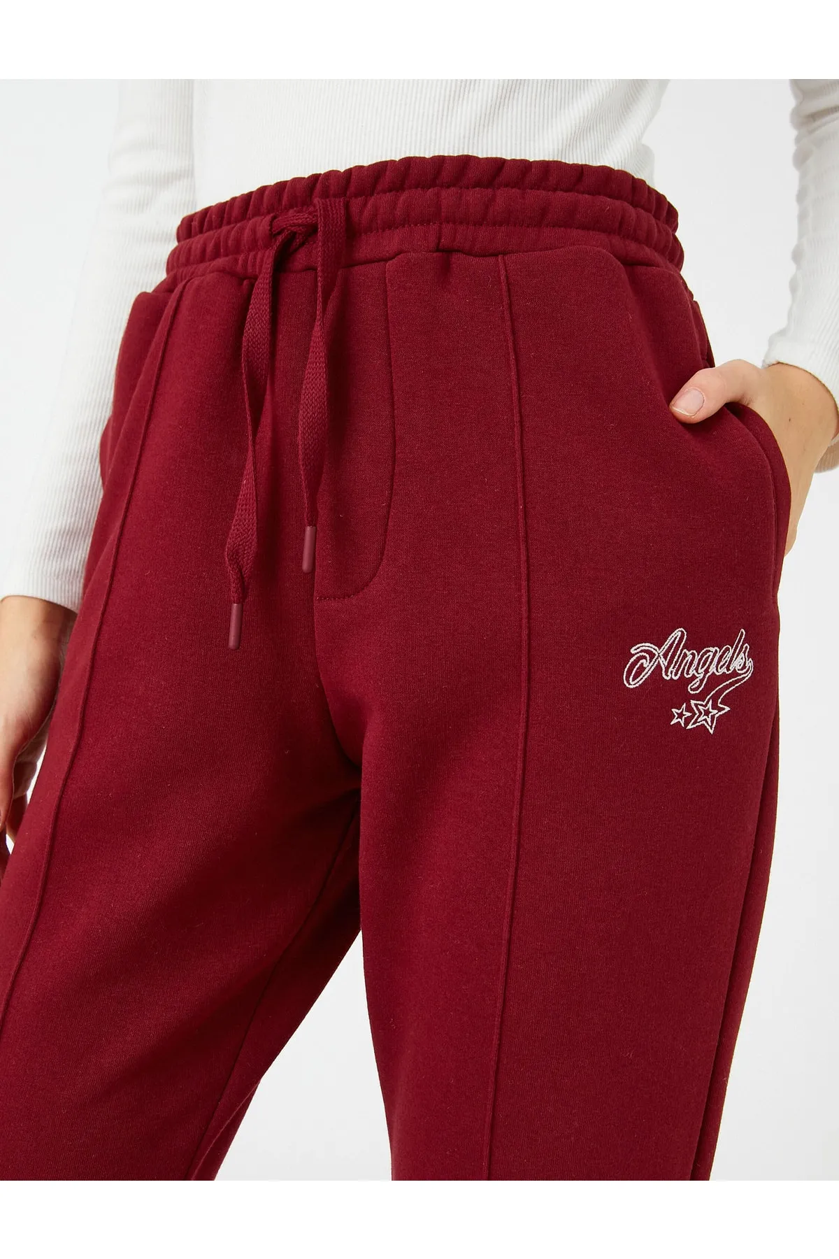 Koton  Jogger-Jogginghose mit Taschendetail, geschnürter Taille und Fleece-Innenseite