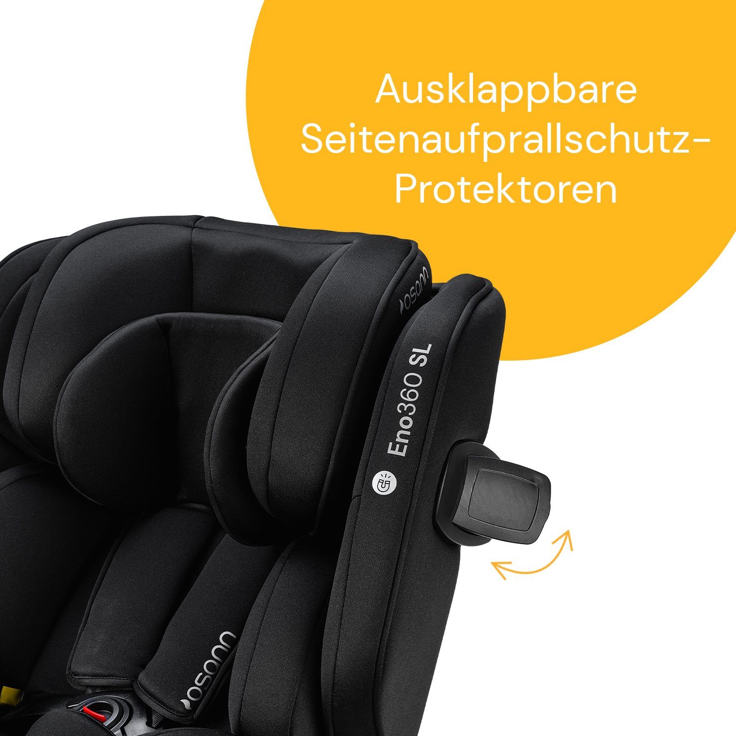 Osann Autokindersitz Eno360 SL i-Size, ab: Geburt, bis: 12 Jahre, drehbarer Reboarder mit Isofix und Standfuß - 40-150 cm