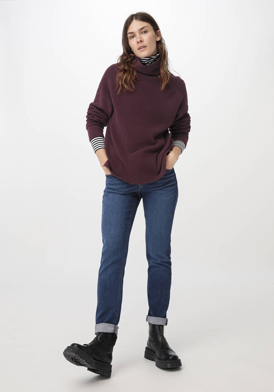 Rollkragenpullover aus reiner Bio-Baumwolle
