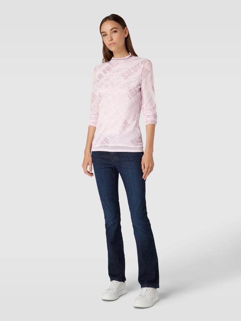 Longsleeve mit Allover-Muster in rosa