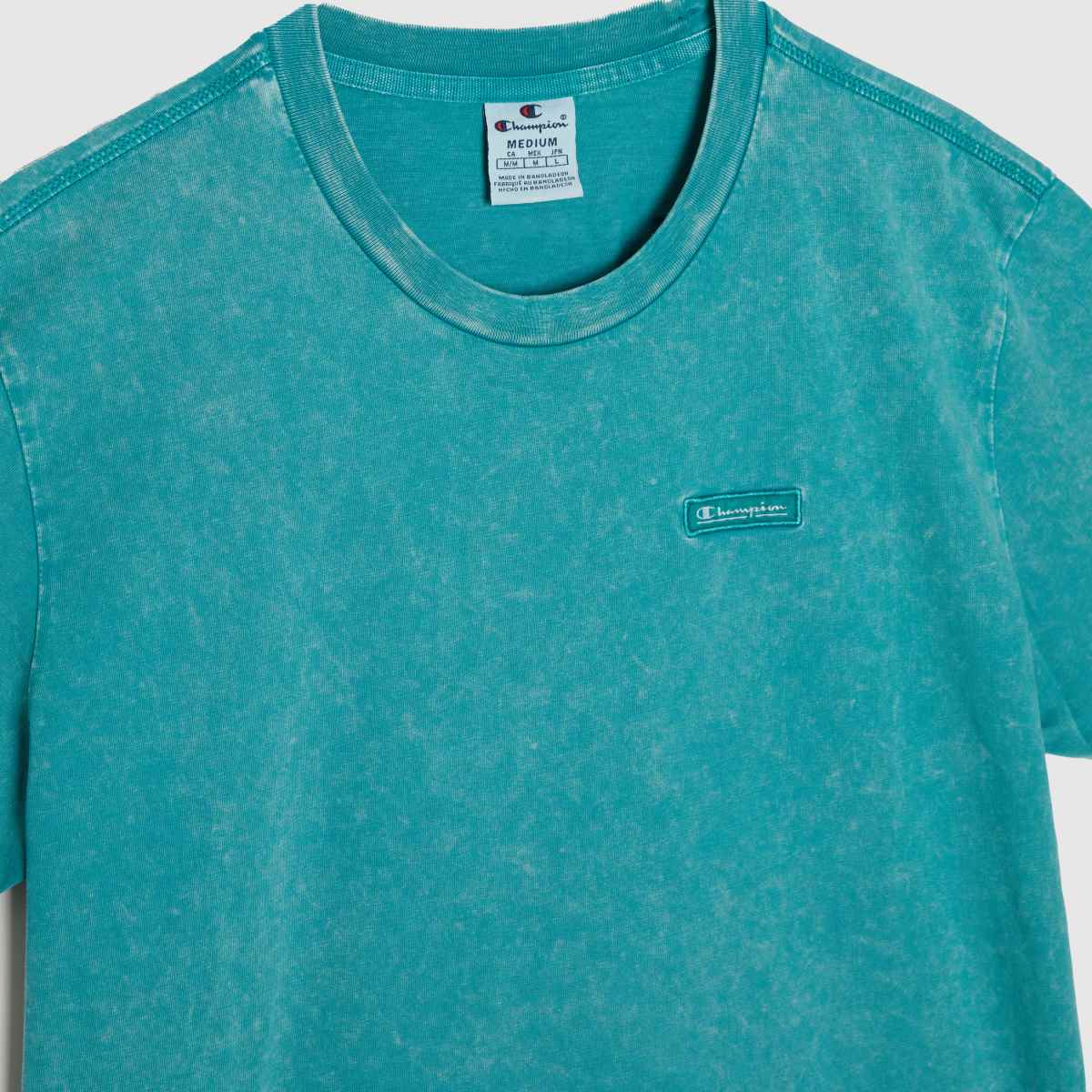 Champion – Grön t-shirt med marmorfärgad tvätt
