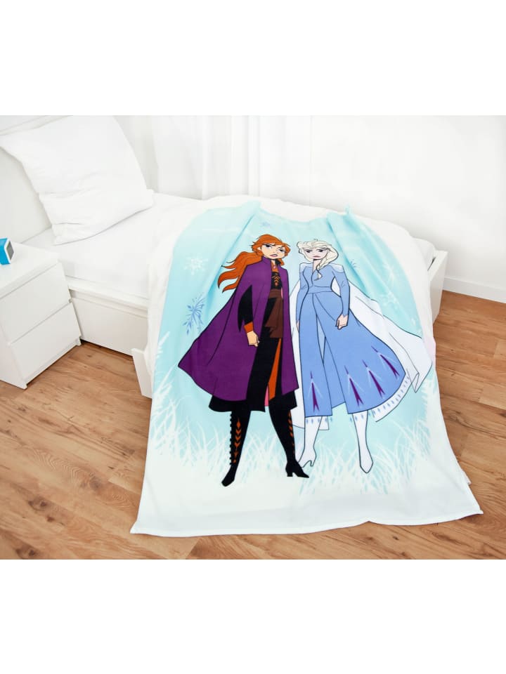 Herding Fleecedecke Eiskönigin 130x160cm Anna & Elsa in Hellblau günstig kaufen 130 x 170 cm