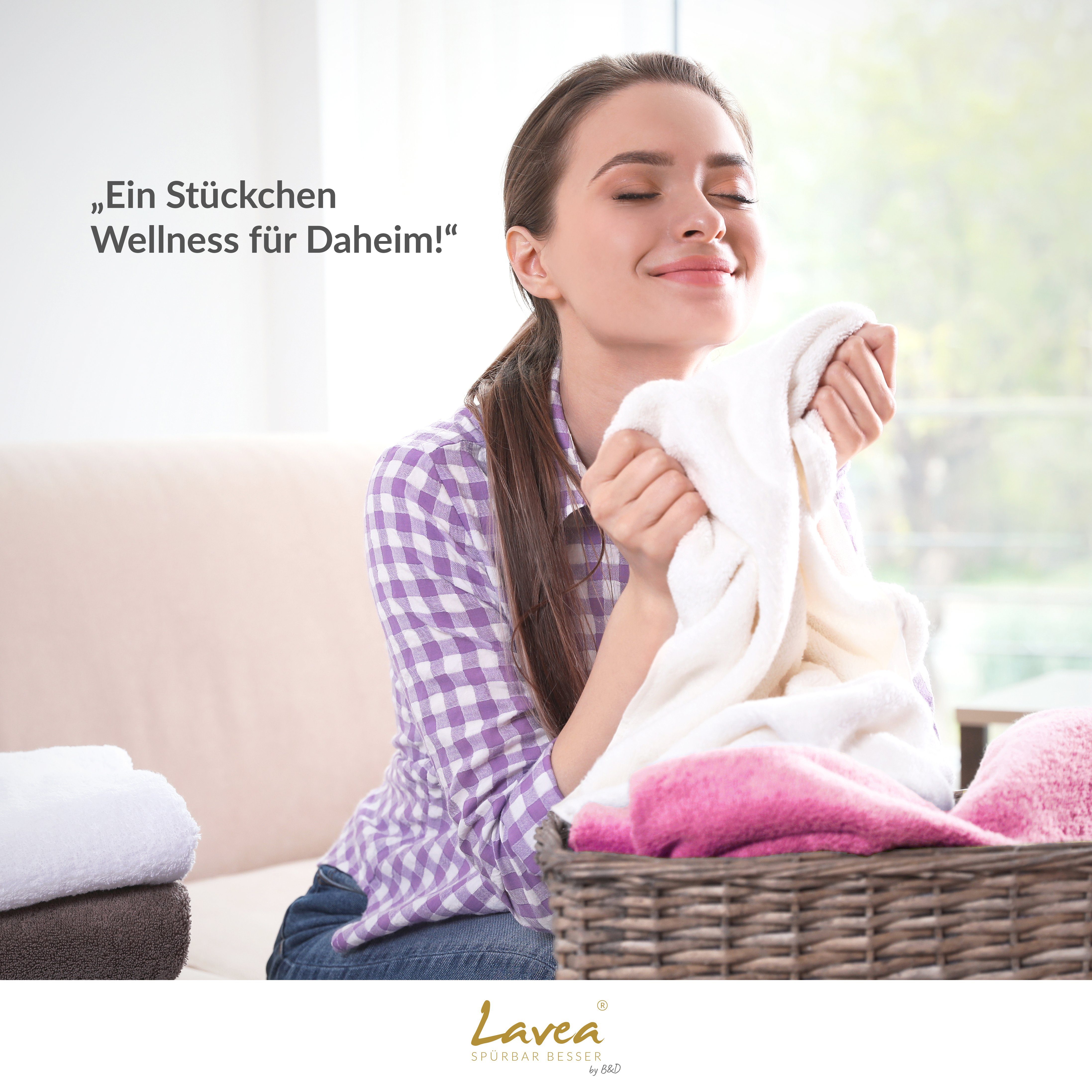 Lavea Handtuch Serie Bali, 50 x 100cm, aus 100% Bio-Baumwolle
