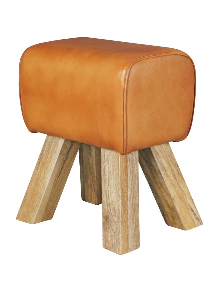 KADIMA DESIGN Retro Sitzhocker, Holzbeine, belastbar bis 120 kg, Landhaus-Optik günstig kaufen onesize