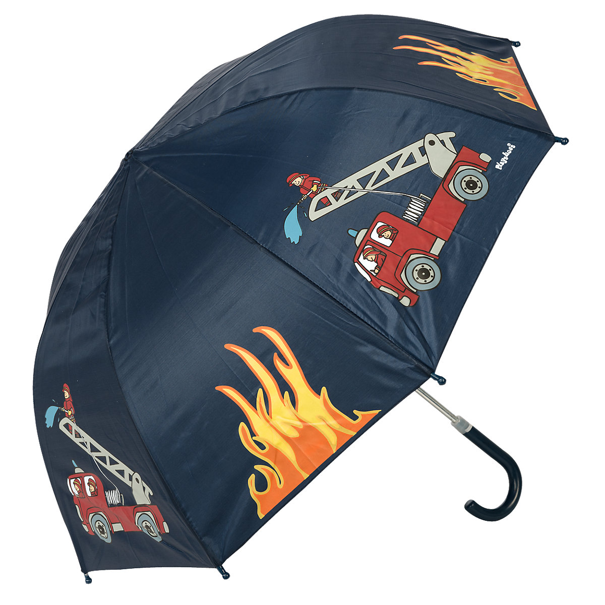 PLAYSHOES Kinder Regenschirm Feuerwehr für Jungen