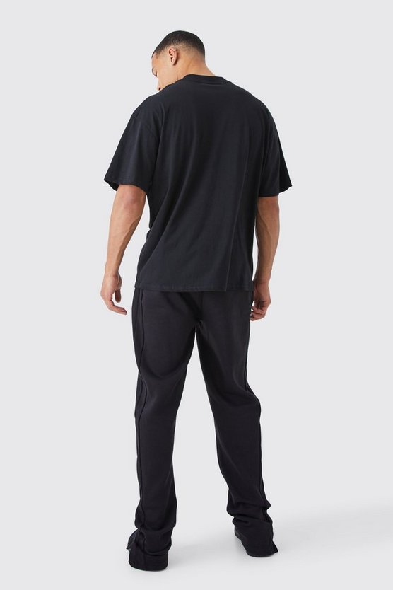 Tall Oversize T-Shirt mit Moto-Print