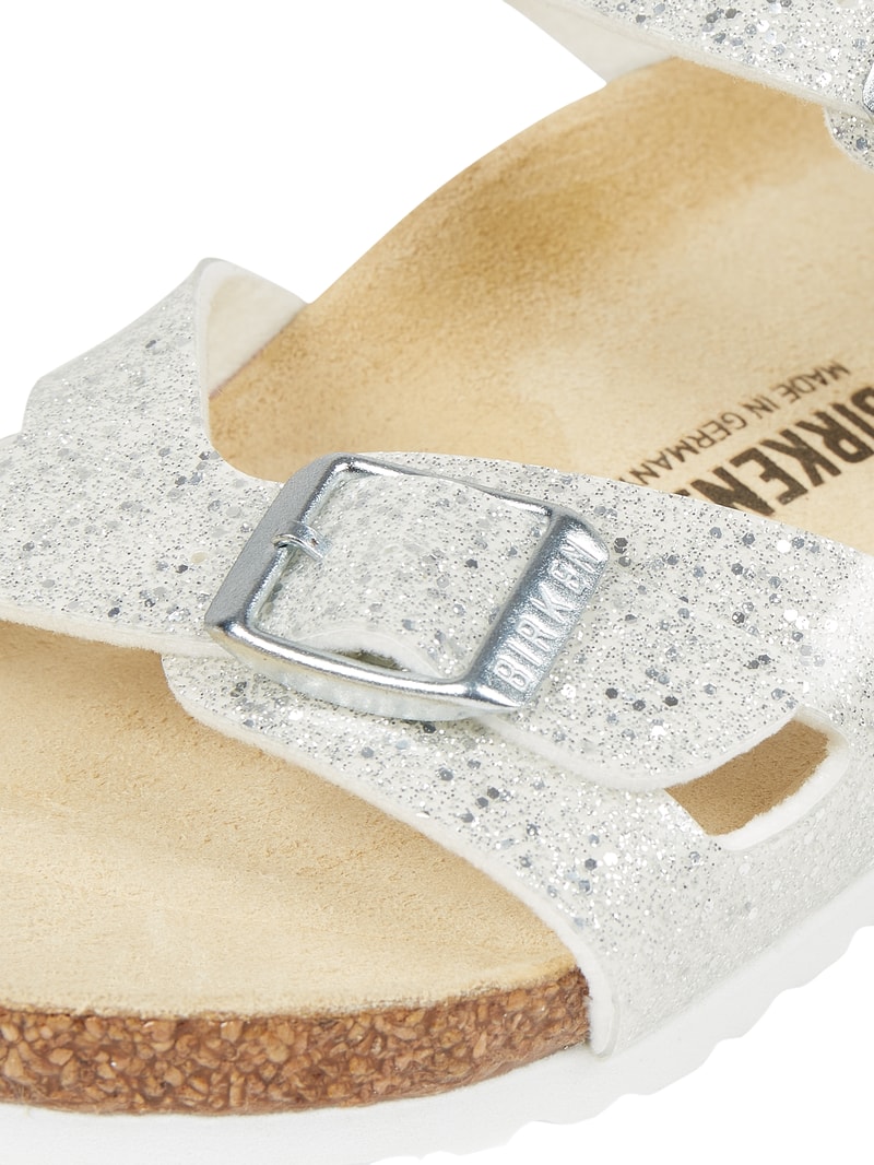 Sandalen mit Glitter-Effekt Modell 'Rio' in weiß