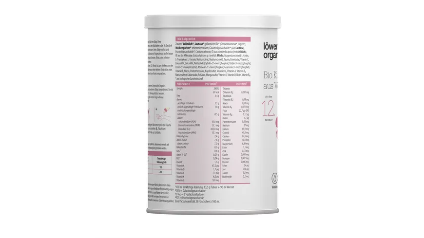 löwenzahn Bio Kinder-Folgemilch ab dem 12. Monat aus Vollmilch 400 g
