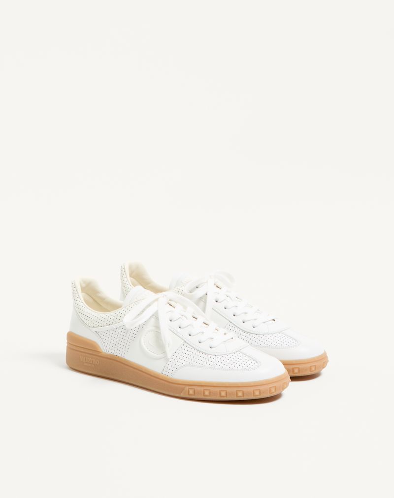 Baskets basses Upvillage en cuir nappa perforé