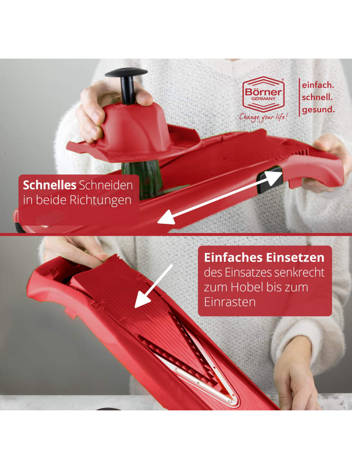 Börner Gemüsehobel V5 PowerLine Profi Set in rot günstig kaufen onesize