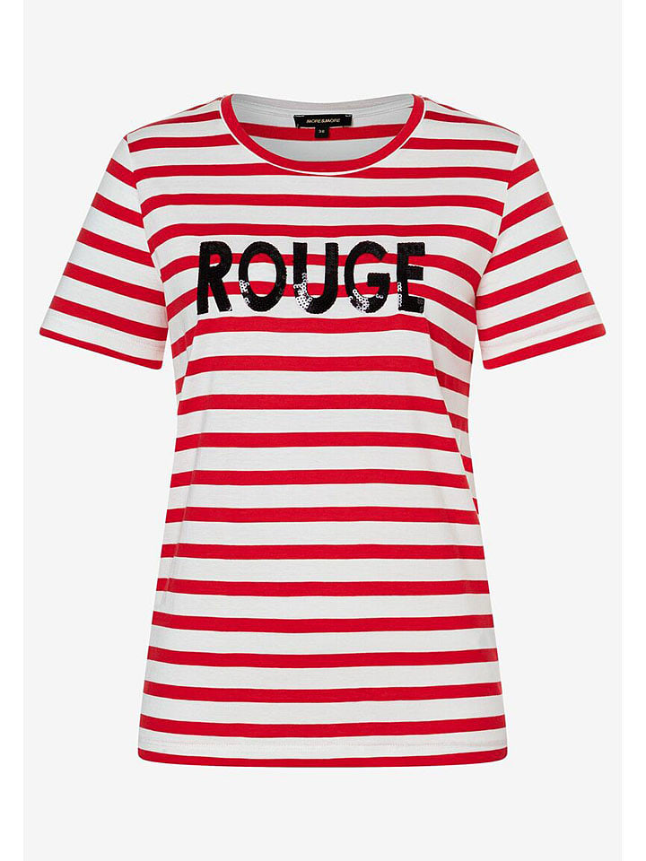More & More Shirt in Weiß/ Rot günstig kaufen