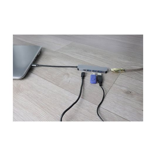 HUB USB-C 5-în-1 - Adaptor multifuncțional cu HDMI, USB, SD și încărcare rapidă