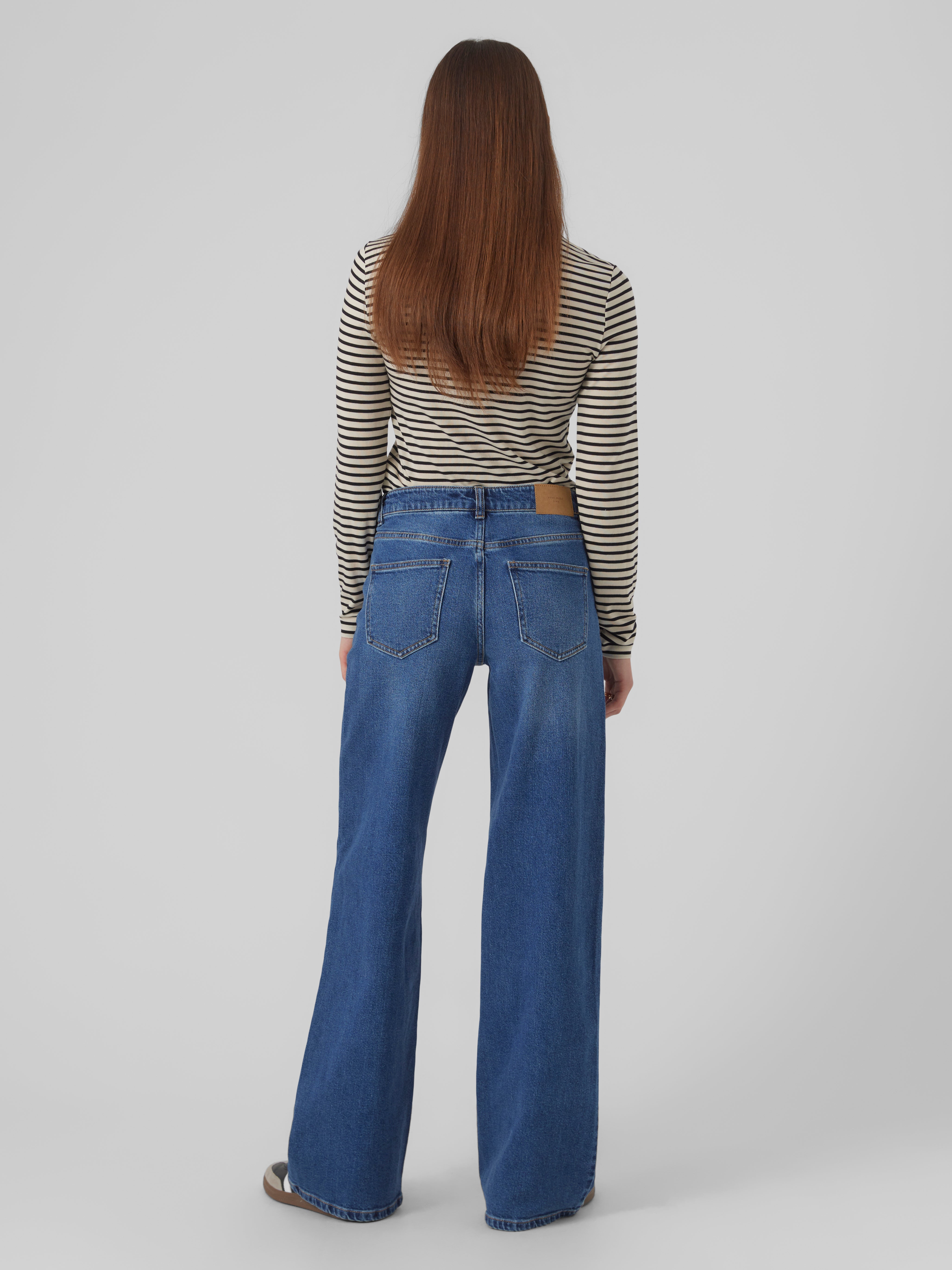 VMFAITH Niedrige Taille Weit geschnitten Jeans