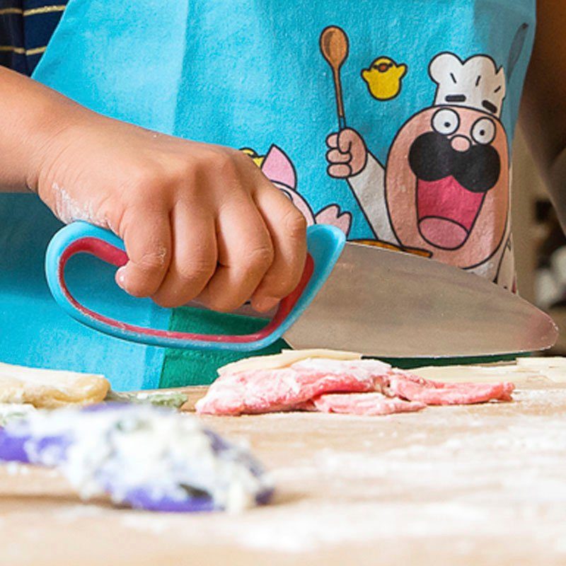 Chefclub Kinderkochmesser Messer für Kinder, blau/rot