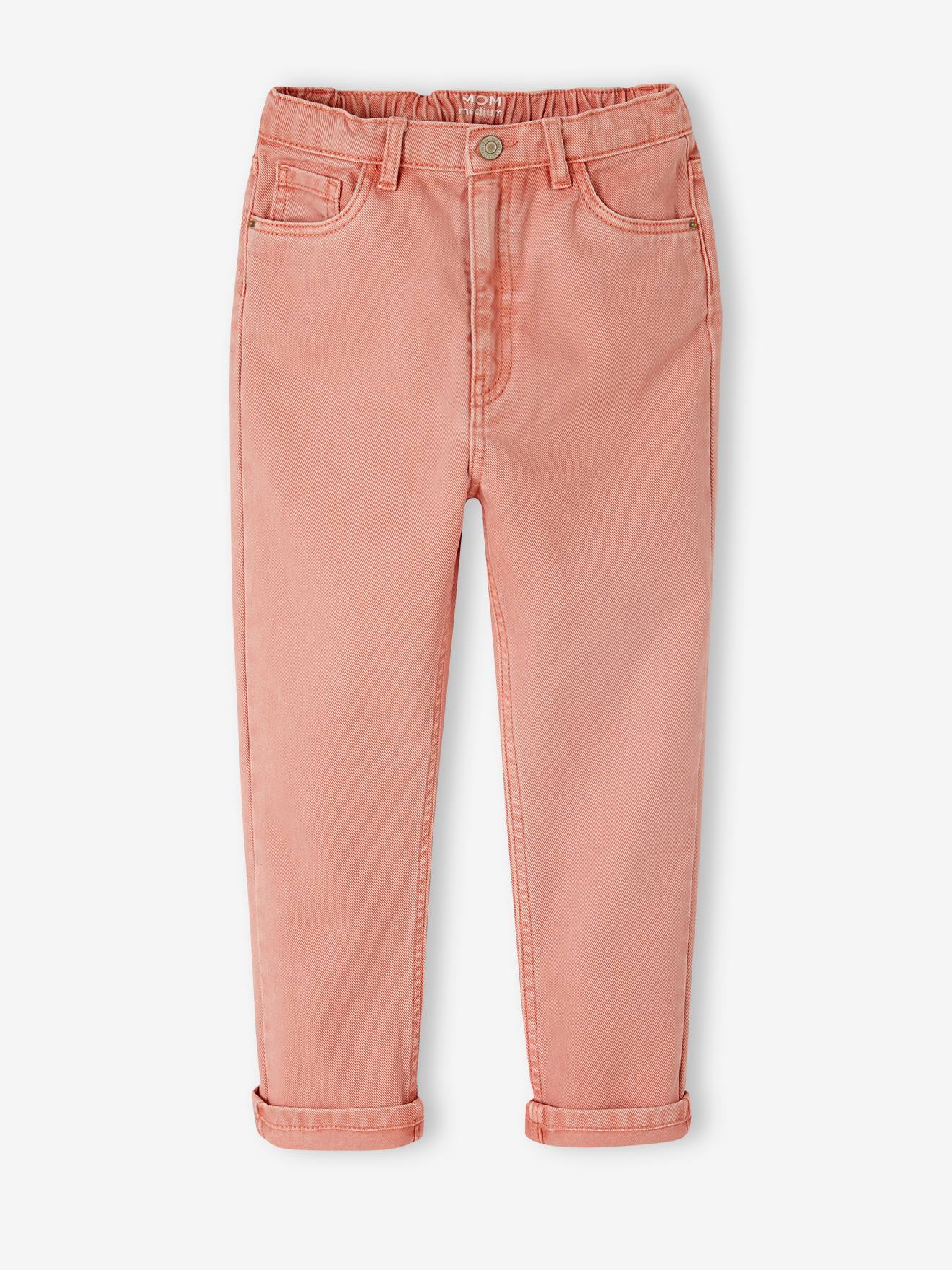 Vertbaudet Mädchen Mom-Hose, Hüftweite REGULAR - pfirsich