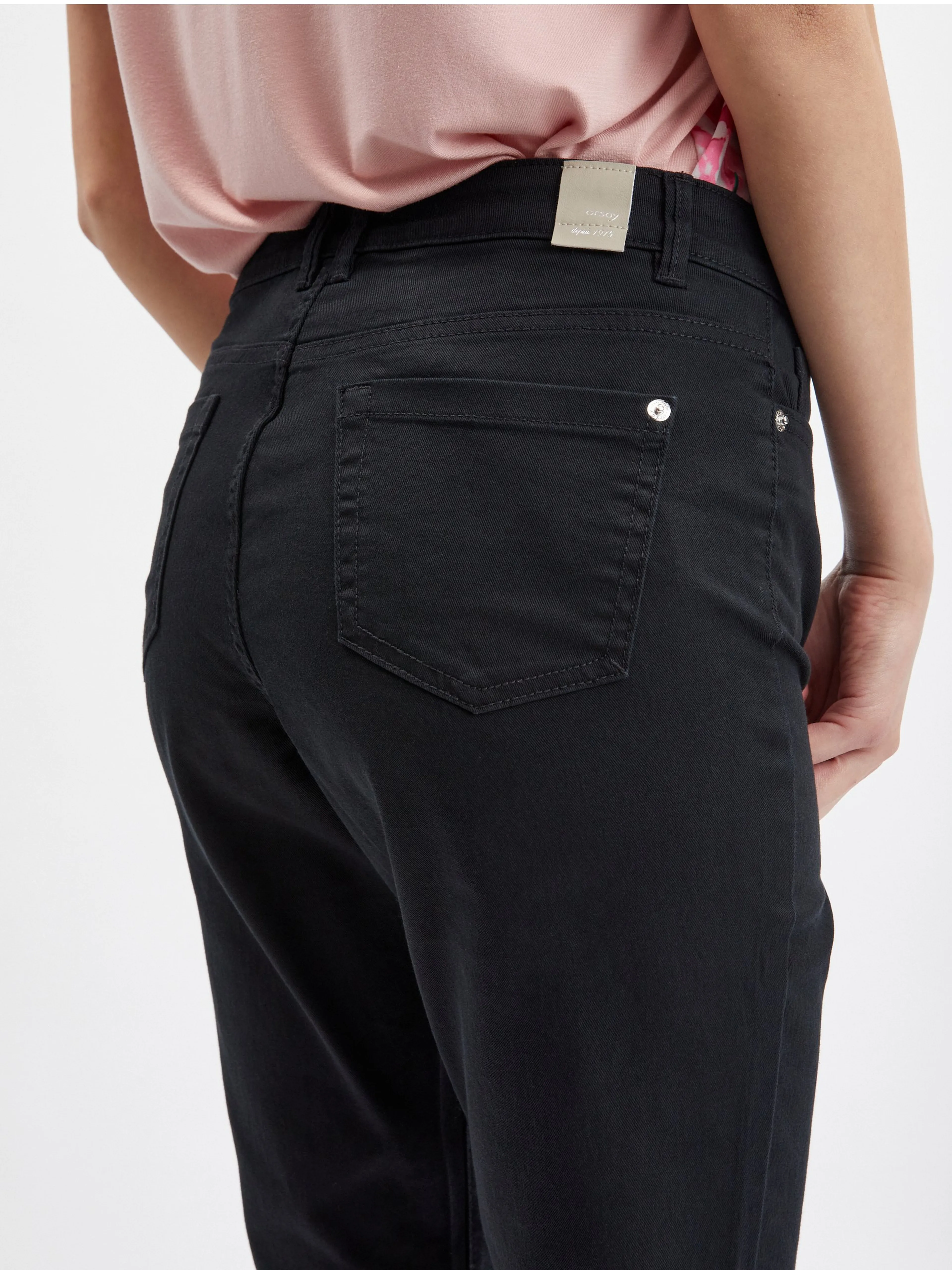 Schwarze dreiviertel Jeans ORSAY