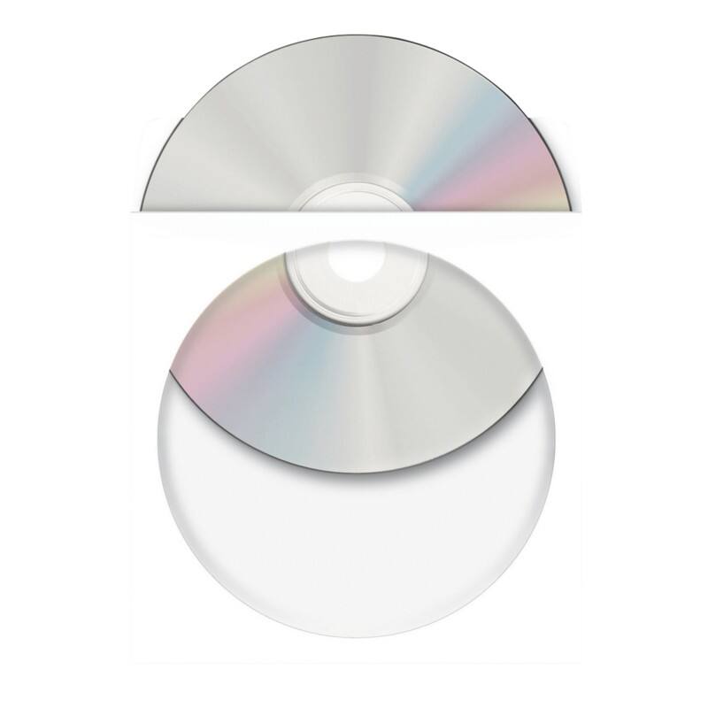 HERMA 1140 CD-/DVD-Hüllen 124 x 124 mm Weiß 100 Stück