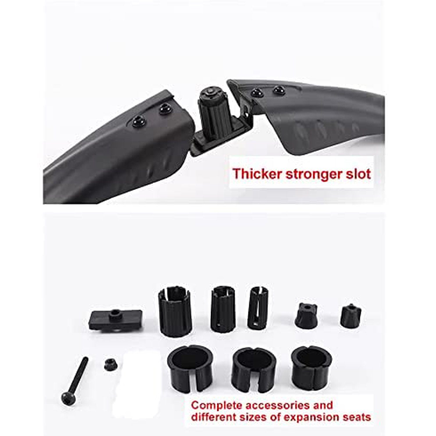 LUCHS Schutzblech Fahrrad MTB Mountainbike Steck Set Spritzschutz Universal (Set, Vorne & Hinten), Für 24-29 Zoll Fahrräder