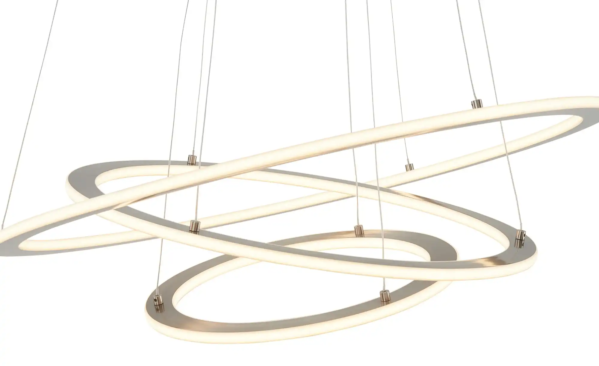 Trio LED-Pendelleuchte, Nickel-matt, `Ringe`