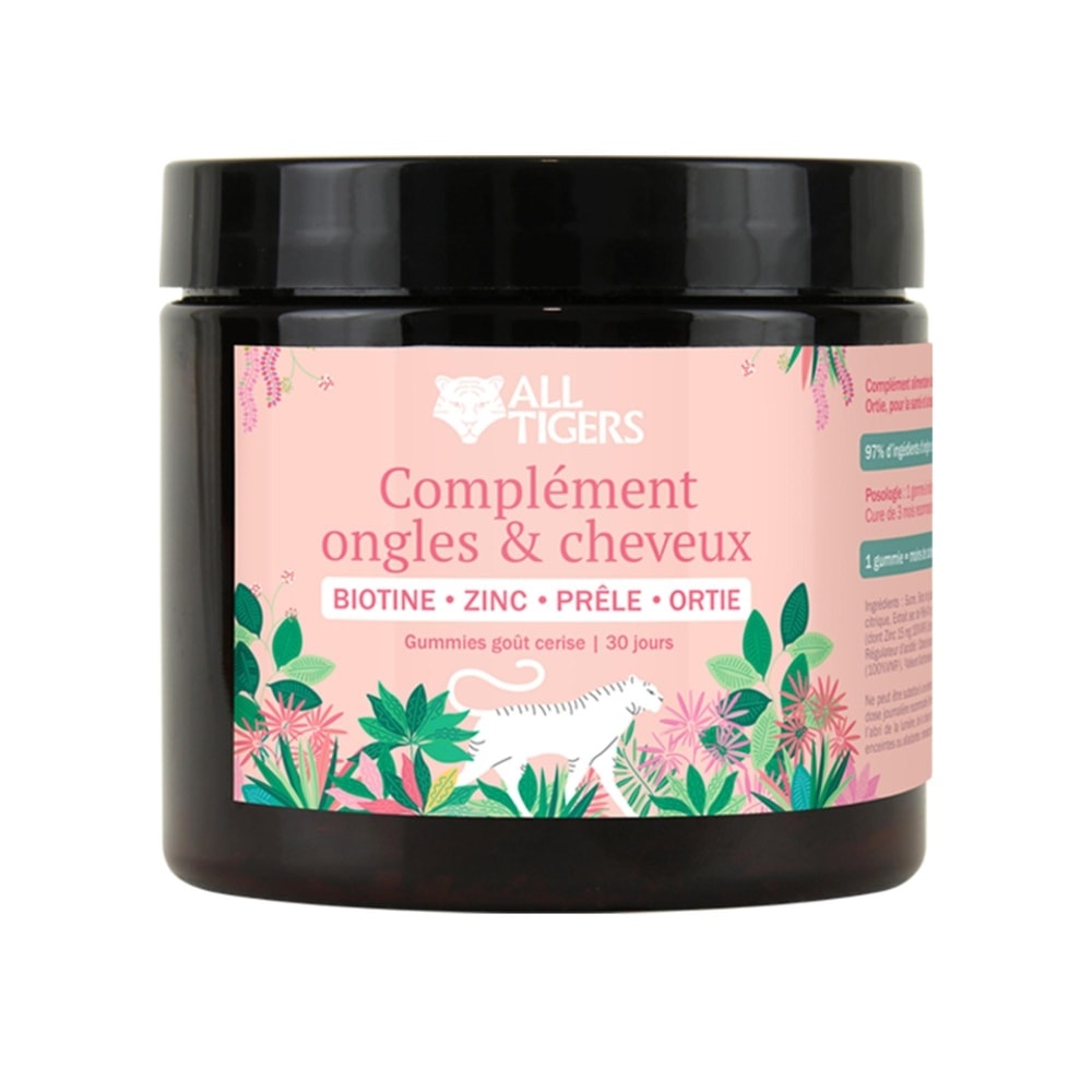 All Tigers COMPLEMENTS ONGLES & CHEVEUX - 30 GUMMIES | CURE 1 MOIS Complément alimentaire