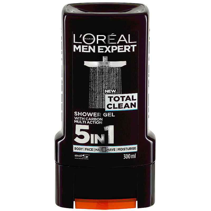 Loreal Dusjsåpe Men Expert 300 ml, Total Clean
