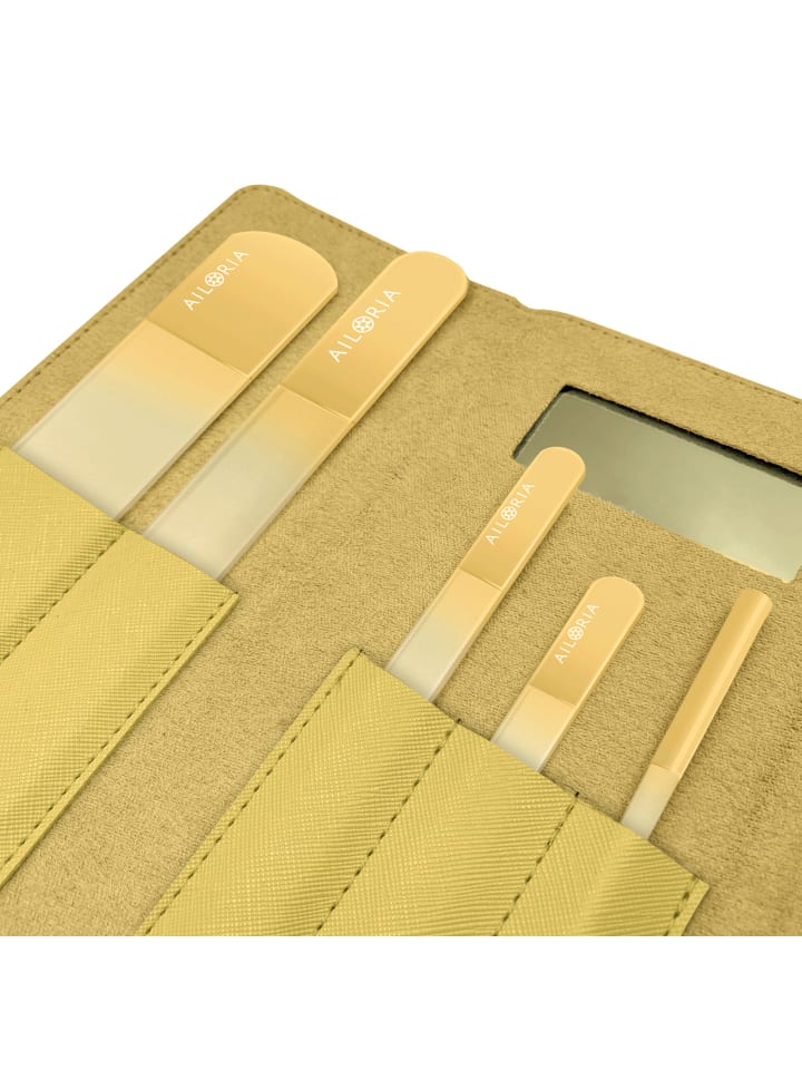 Ailoria CONTOUR LUXE Glas-Nagelfeilenset in gelb günstig kaufen onesize