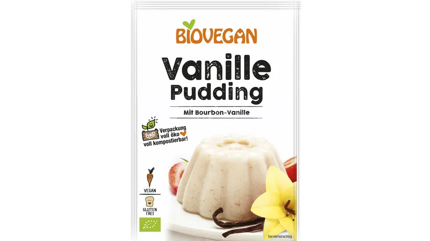 BIOVEGAN Pudding Vanille 33 g