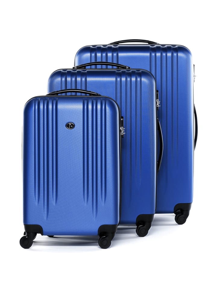 FERGÉ Kofferset Hartschale 3-teilig Hartschale 3 teilig Koffer Set Marseille in blau günstig kaufen onesize
