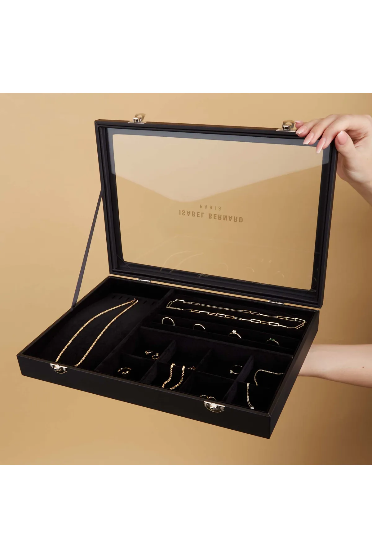 Isabel Bernard  Cadeau D'isabel Damen Schmuckkästchen Schwarz Ibjb202005