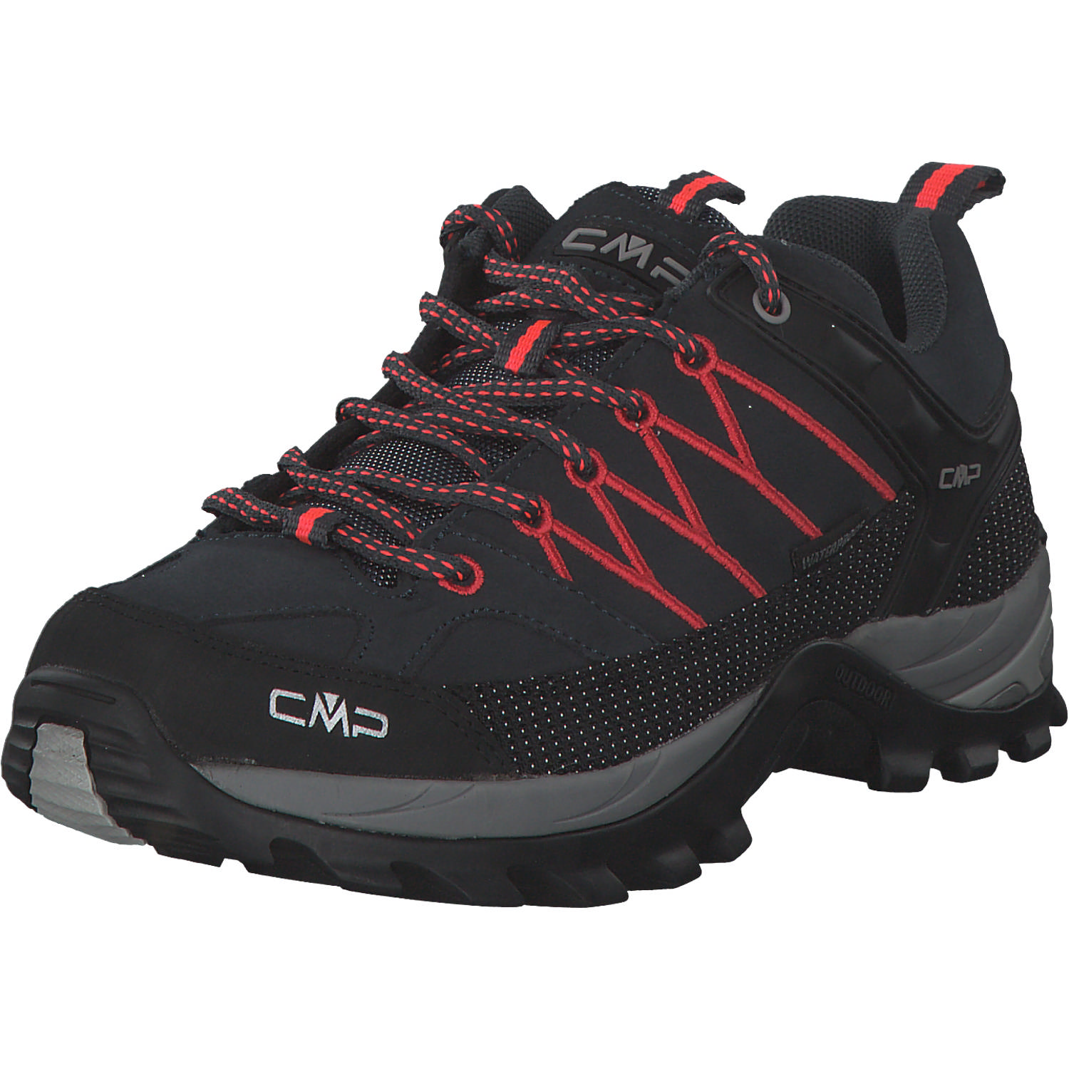 CMP Rigel Low 3Q13246, Trekkingschuhe, Damen, Grau/rot