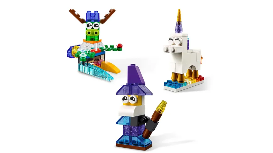 LEGO Classic 11013 Kreativ-Bauset mit durchsichtigen Steinen