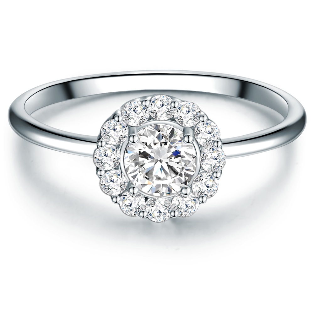 Trilani Bague en argent Argent sterling Oxyde de zirconium (CZ) en Argent Bague