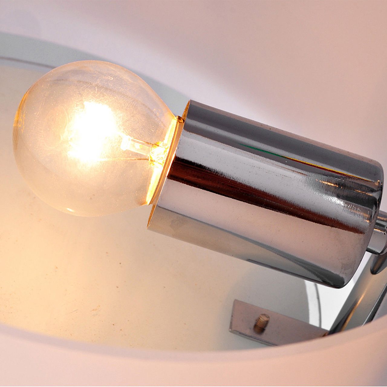 HOMCOM Deckenlampe Deckenleuchte Kronleuchter 40W Leuchte 3-flammig Chrom Acryl E27, Warmweiß, Ø64xH20cm