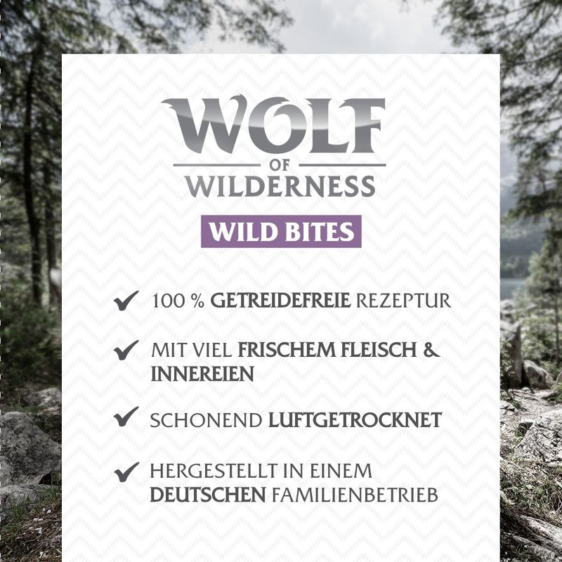 Sparpaket Wolf of Wilderness Snack - Wild Bites 3 x 180 g