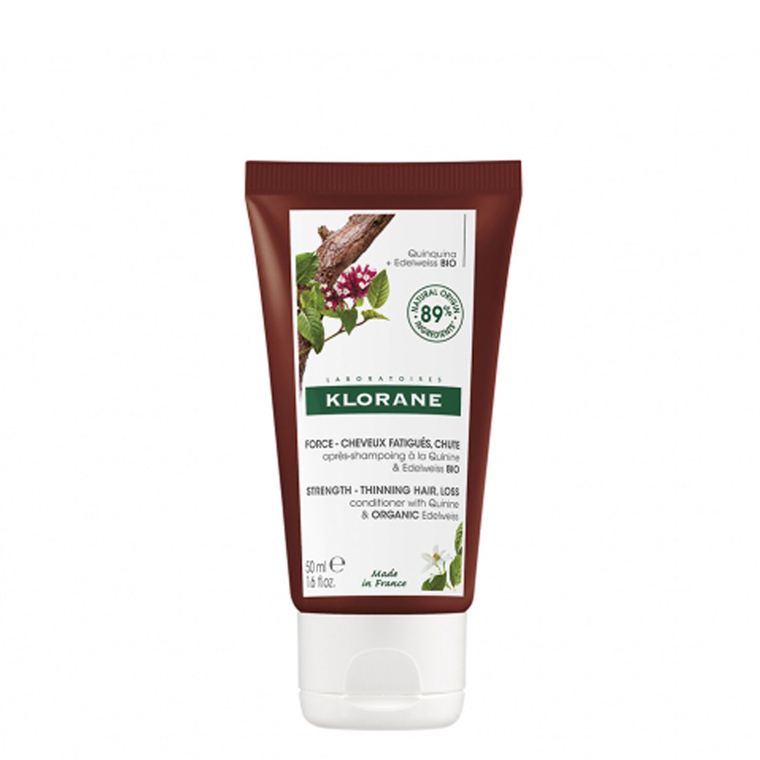 Klorane Après-Shampoing Quinine & Edelweiss Bio - Cheveux Fatigués, Chute 50 ml