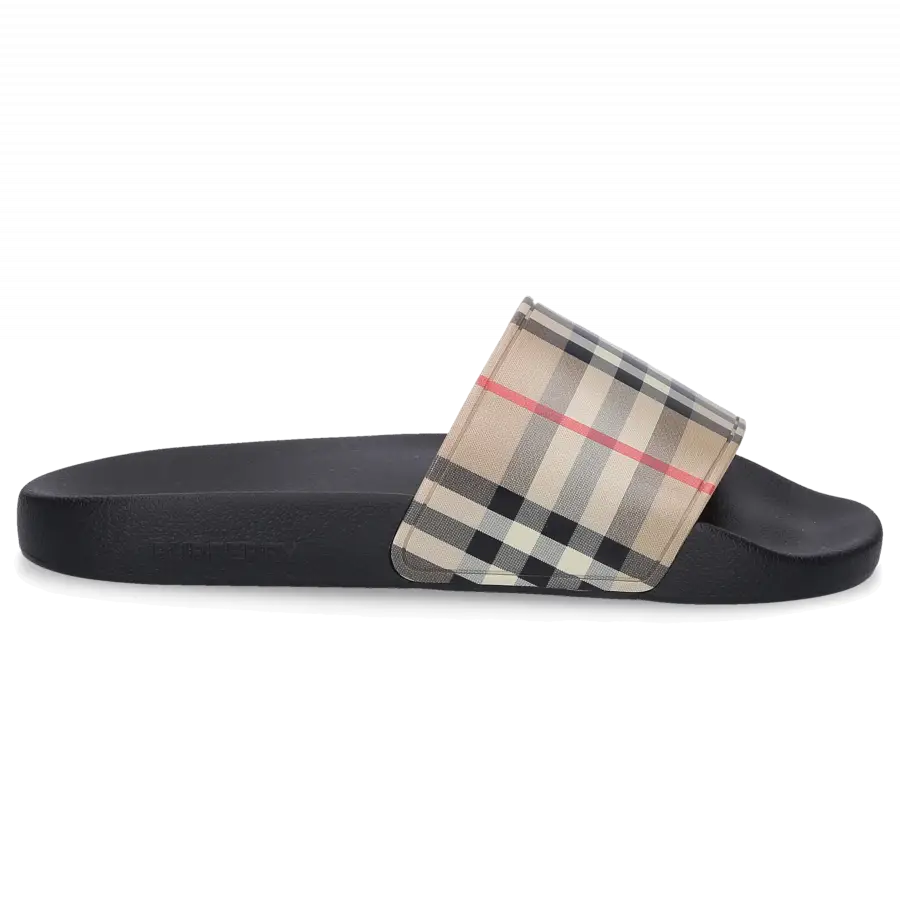 Burberry - Badeschuhe ARCHIVIO Gummi - beige