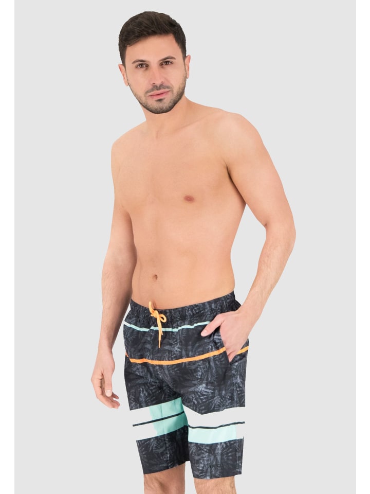 BECO the world of aquasports Badeshorts BEactive Night Jungle Schwimmshorts in schwarz-mehrfarbig günstig kaufen S