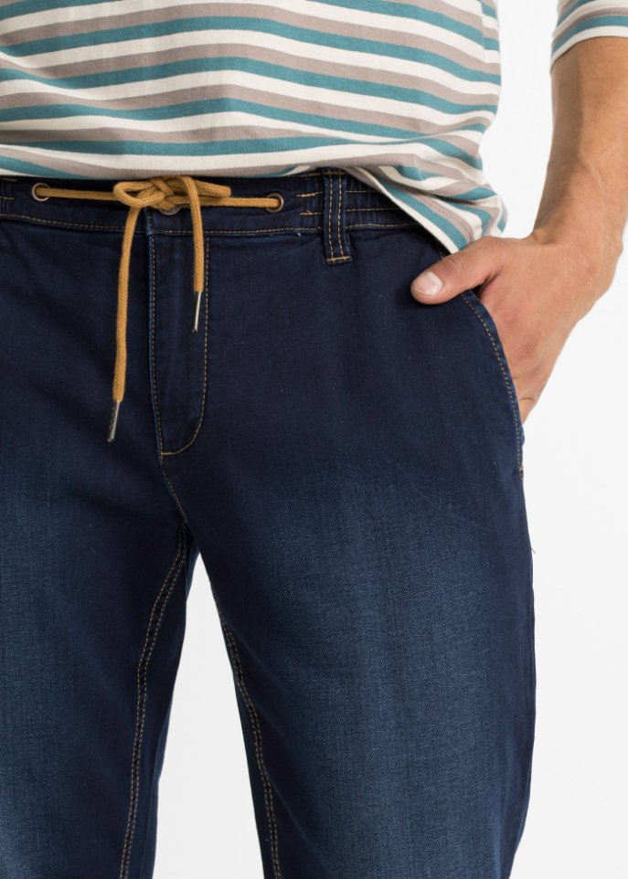 Regular Fit Sweat-Schlupfjeans, Tapered