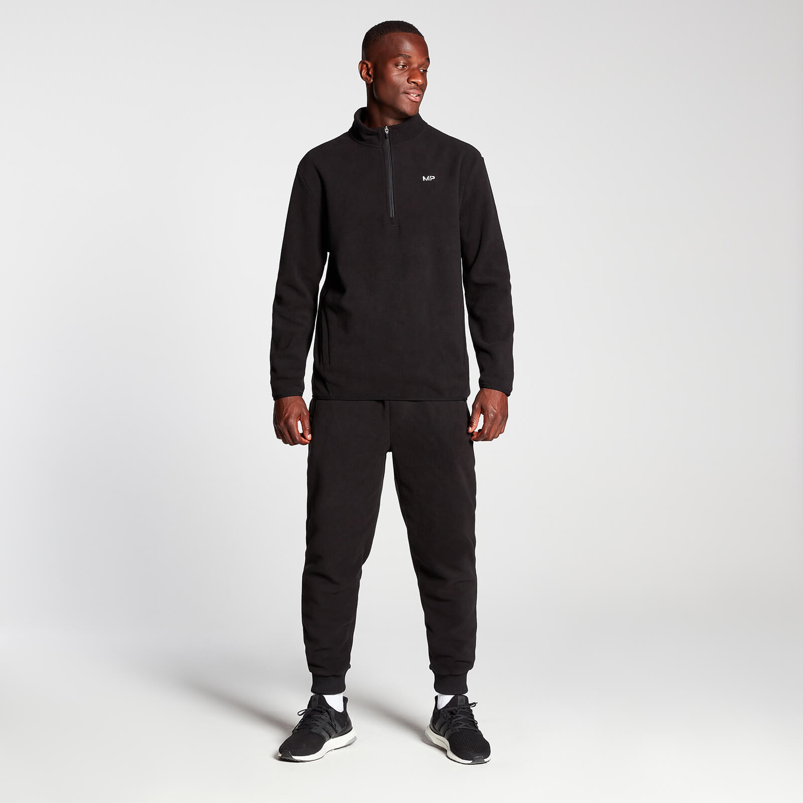 Polaire à fermeture éclair ¼ MP Rest Day pour hommes – Noir