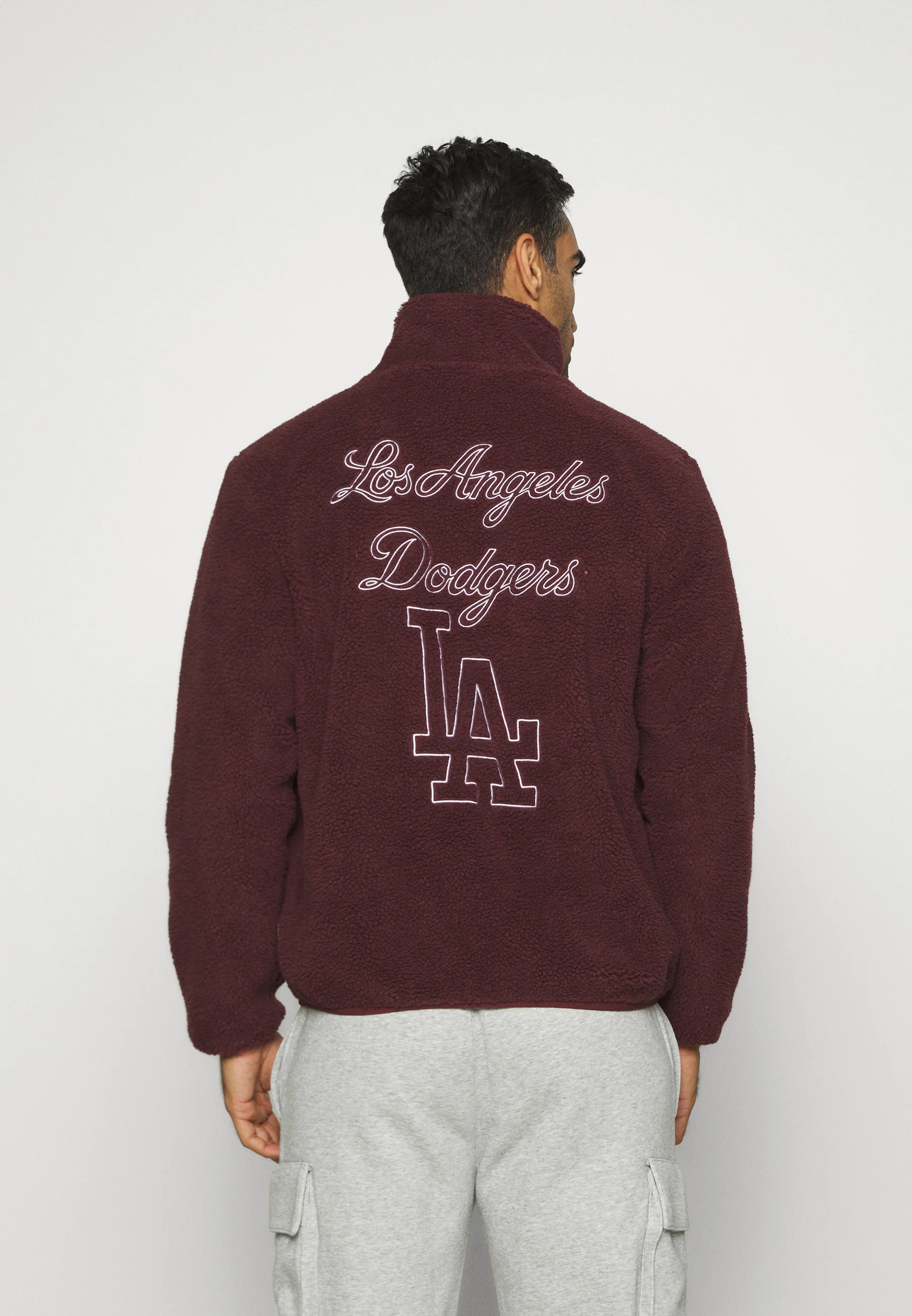 Chaqueta polar Sherpa de los Dodgers de Los Ángeles de la MLB de New Era